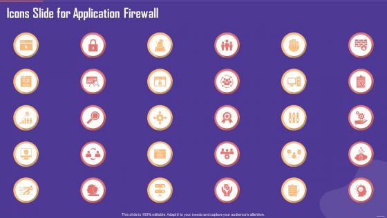 Icons Slide For Application Firewall Ppt Infographics Slideshow