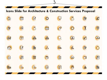 Icons slide for architecture and construction services proposal ppt powerpoint tutorials