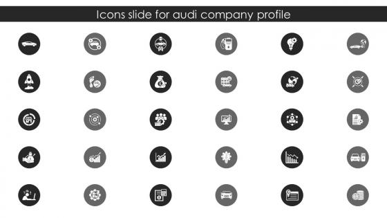 Icons Slide For Audi Company Profile Ppt Guidelines CP SS