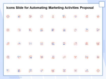 Icons slide for automating marketing activities proposal ppt inspiration