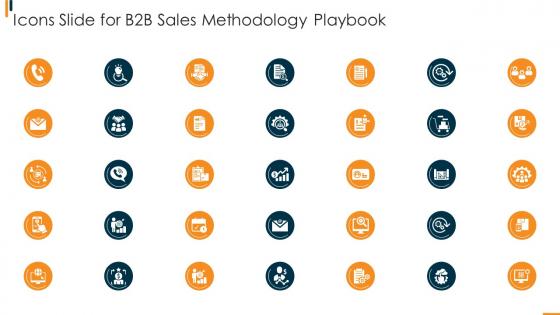 Icons Slide For B2b Sales Methodology Playbook
