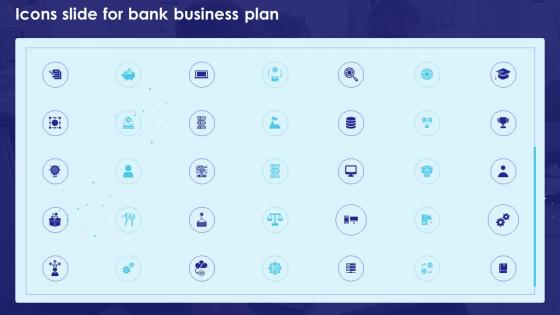 Icons Slide For Bank Business Plan BP SS
