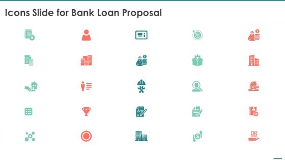 Icons slide for bank loan proposal