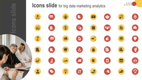 Icons Slide For Big Data Marketing Analytics MKT SS V