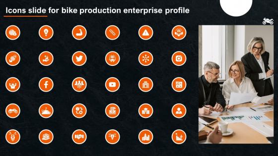 Icons Slide For Bike Production Enterprise Profile CP SS V