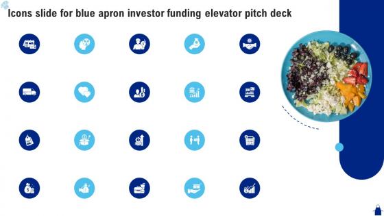 Icons Slide For Blue Apron Investor Funding Elevator Pitch Deck