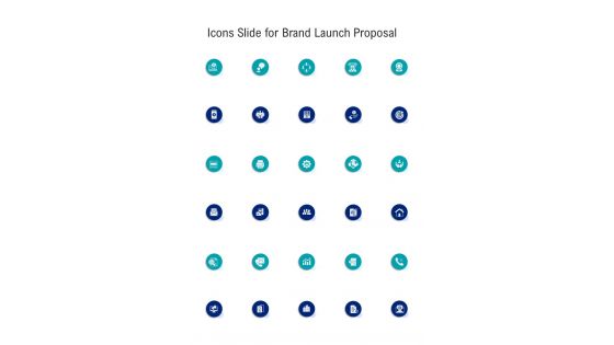 Icons Slide For Brand Launch Proposal One Pager Sample Example Document
