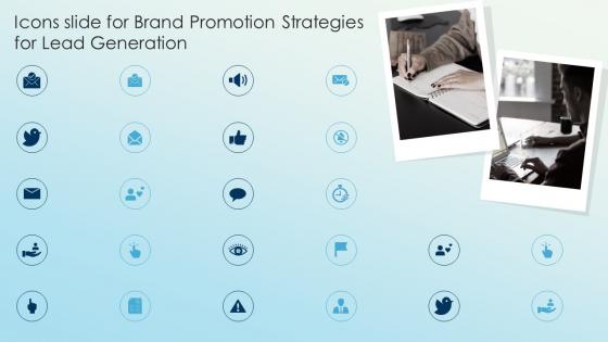 Icons Slide For Brand Promotion Strategies For Lead Generation
