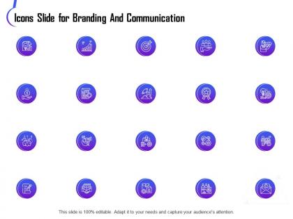 Icons slide for branding and communication ppt powerpoint examples