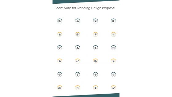 Icons Slide For Branding Design Proposal One Pager Sample Example Document