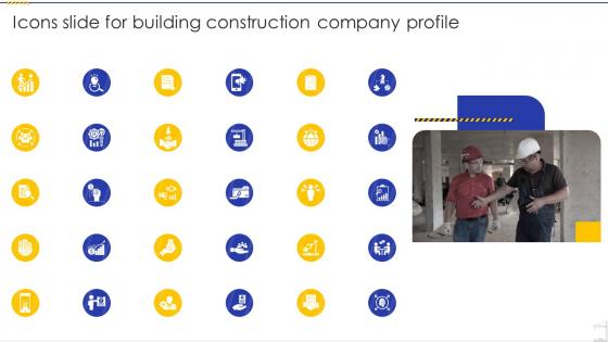 Icons Slide For Building Construction Company Profile