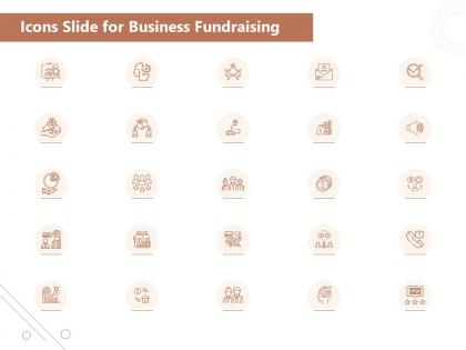 Icons slide for business fundraising ppt powerpoint presentation visual aids outline