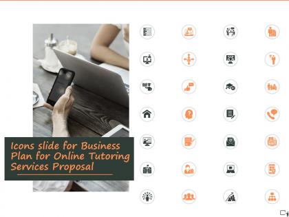 Icons slide for business plan for online tutoring services proposal ppt powerpoint presentation