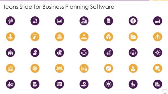 Icons Slide For Business Planning Software