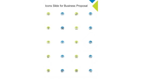 Icons Slide For Business Proposal One Pager Sample Example Document
