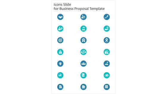 Icons Slide For Business Proposal Template One Pager Sample Example Document
