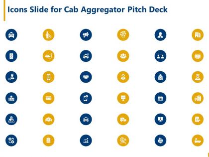 Icons slide for cab aggregator pitch deck ppt themes