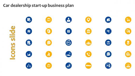 Icons Slide For Car Dealership Start Up Business Plan Ppt Ideas Backgrounds BP SS