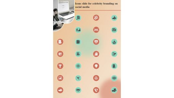 Icons Slide For Celebrity Branding On Social Media One Pager Sample Example Document