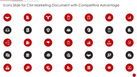 Icons Slide For Cim Marketing Document With Competitive Advantage