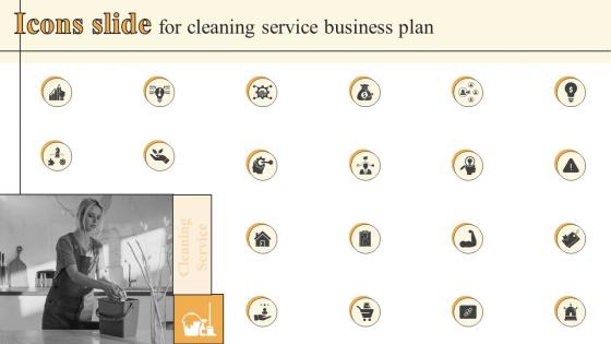 Icons Slide For Cleaning Service Business Plan Ppt Ideas Background Images BP SS