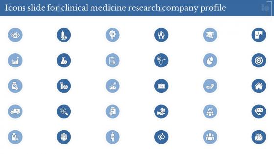 Icons Slide For Clinical Medicine Research Company Profile