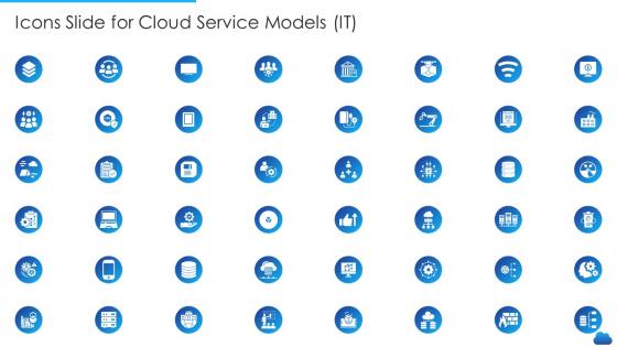 Icons slide for cloud service models it