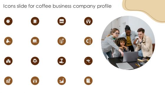 Icons Slide For Coffee Business Company Profile CP SS V