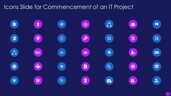 Icons slide for commencement of an it project