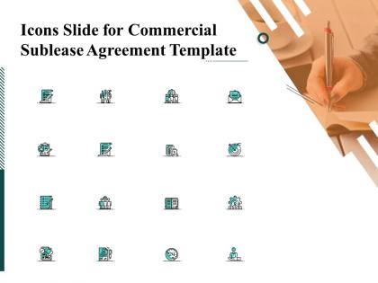 Icons slide for commercial sublease agreement template ppt pictures graphic
