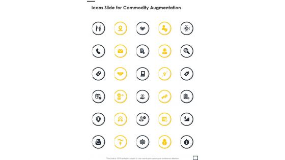 Icons Slide For Commodity Augmentation One Pager Sample Example Document