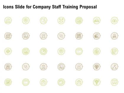 Icons slide for company staff training proposal ppt powerpoint designs download