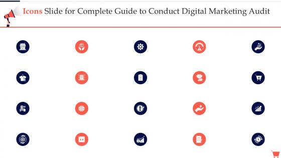 Icons Slide For Complete Guide To Conduct Digital Marketing Audit