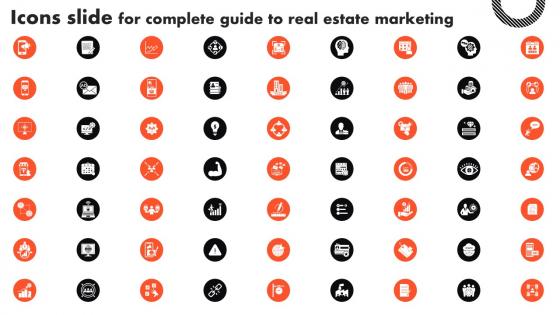 Icons Slide For Complete Guide To Real Estate Marketing MKT SS V