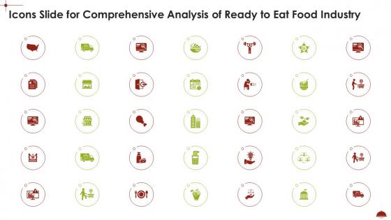 Icons Slide For Comprehensive Analysis Of Ready To Eat Food Industry
