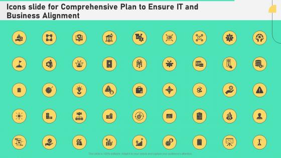Icons Slide For Comprehensive Plan To Ensure It And Business Alignment