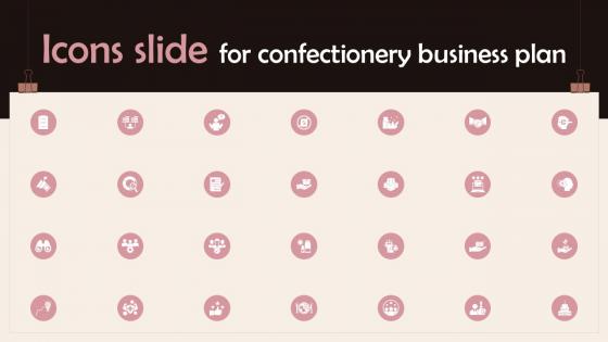Icons Slide For Confectionery Business Plan BP SS