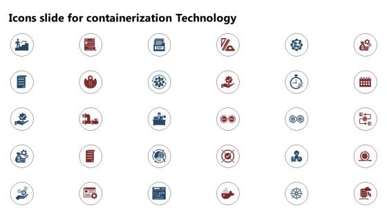 Icons Slide For Containerization Technology