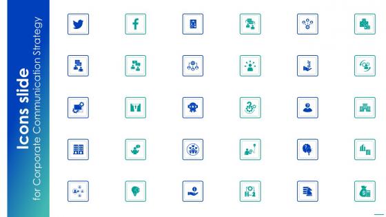 Icons Slide For Corporate Communication Strategy