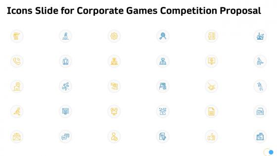 Icons slide for corporate games competition proposal ppt slides good