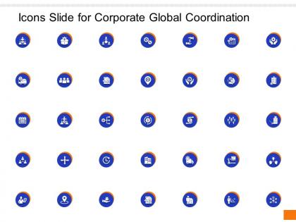 Icons slide for corporate global coordination ppt gallery themes