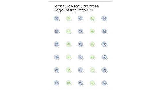 Icons Slide For Corporate Logo Design Proposal One Pager Sample Example Document