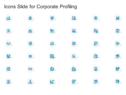Icons slide for corporate profiling ppt clipart