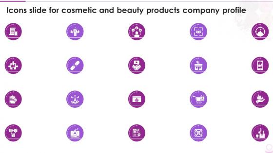 Icons Slide For Cosmetic And Beauty Products Company Profile