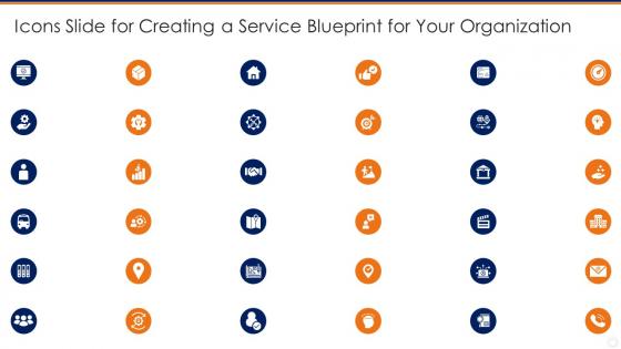 Icons slide for creating a service blueprint for your organization