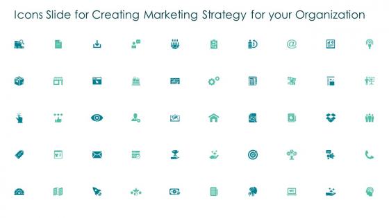 Icons slide for creating marketing strategy for your organization