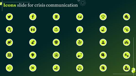 Icons Slide For Crisis Communication Ppt Show Graphics Tutorials