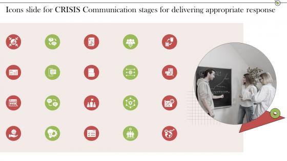 Icons Slide For Crisis Communication Stages For Delivering Appropriate Response