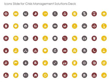 Icons slide for crisis management solutions deck ppt powerpoint presentation professional themes