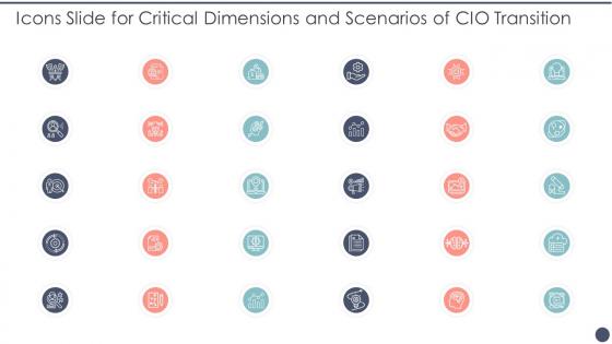 Icons Slide For Critical Dimensions And Scenarios Of CIO Transition